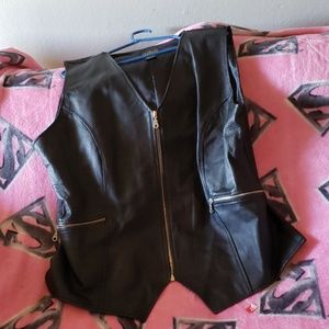 Leather  ladies vest
